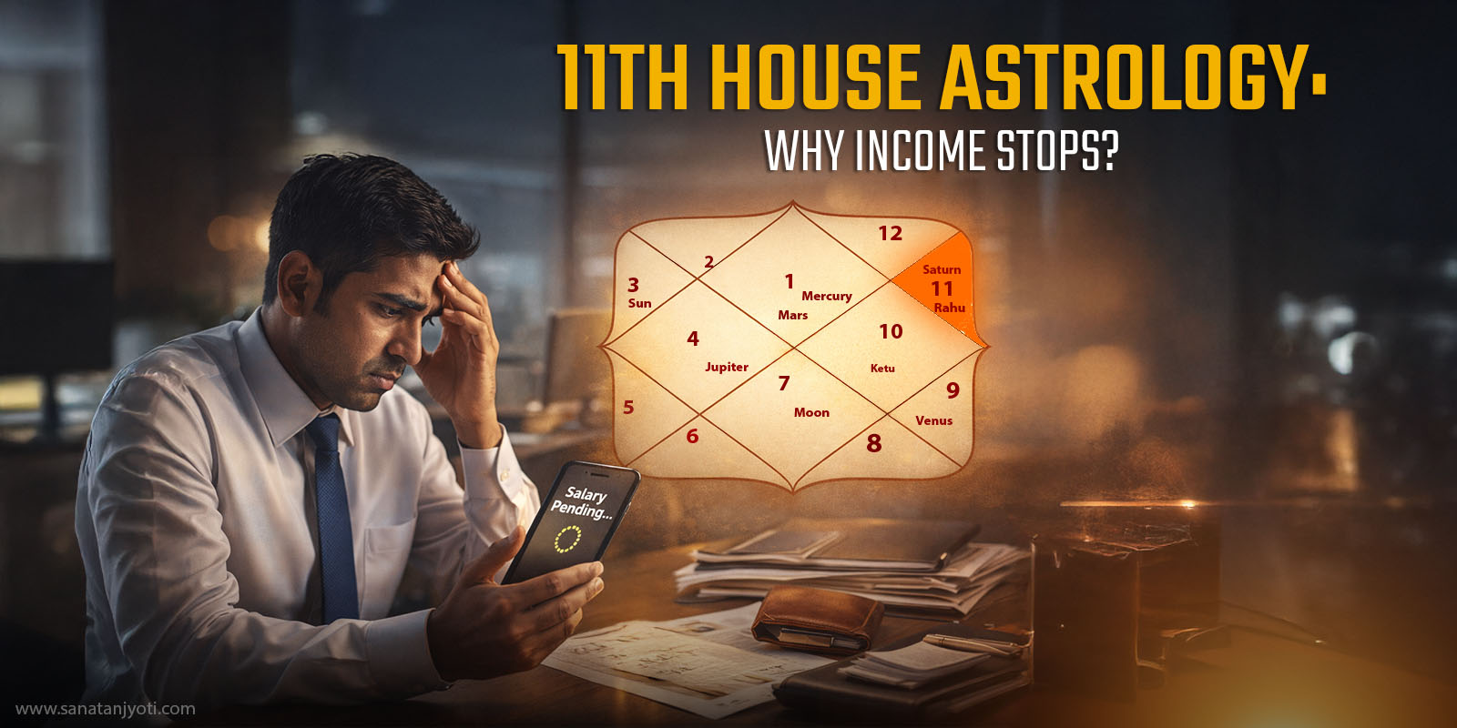 11th House Astrology: Why Income Stops?