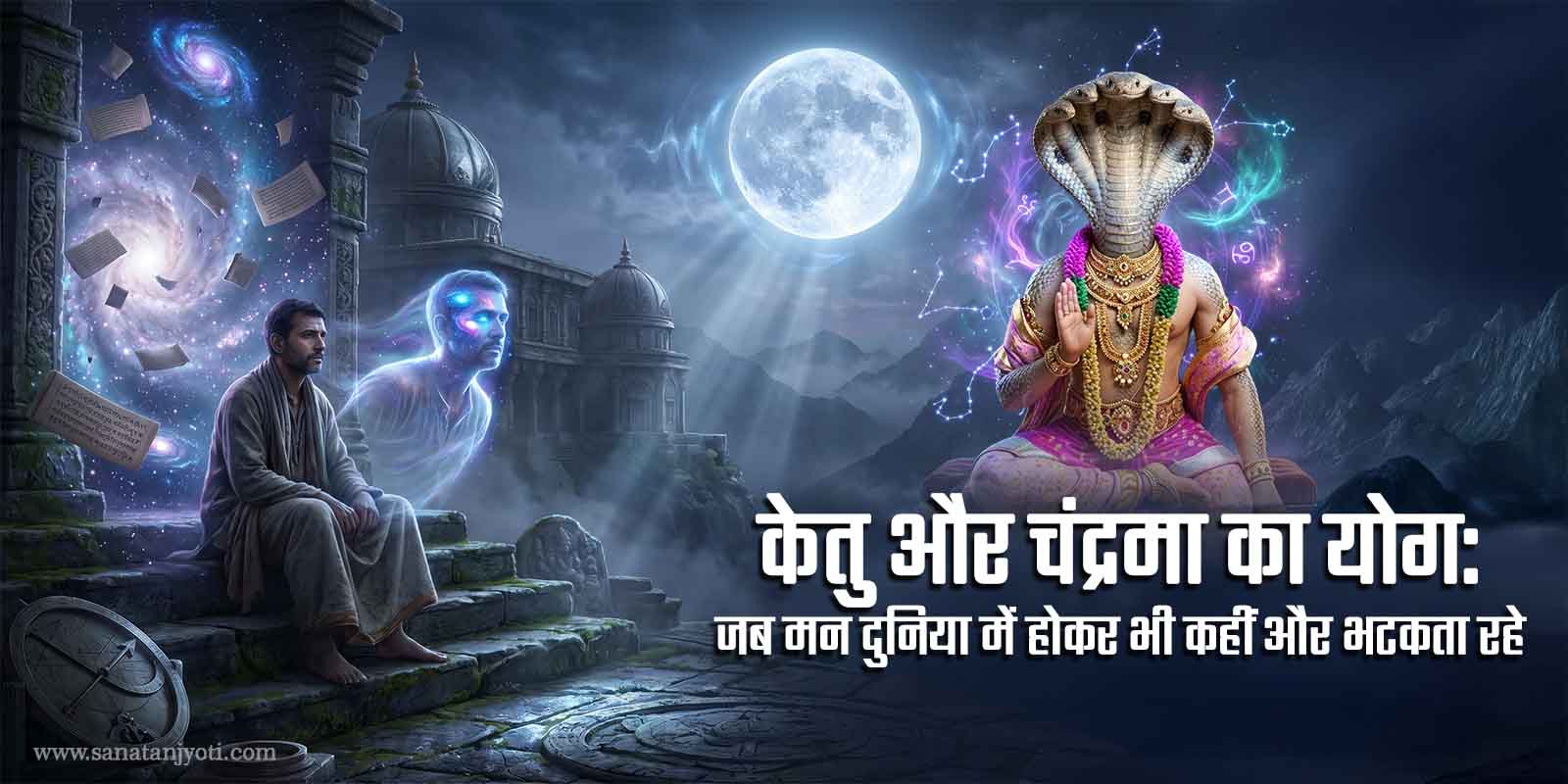 केतु और चंद्रमा का योग: जब मन दुनिया में होकर भी कहीं और भटकता रहे