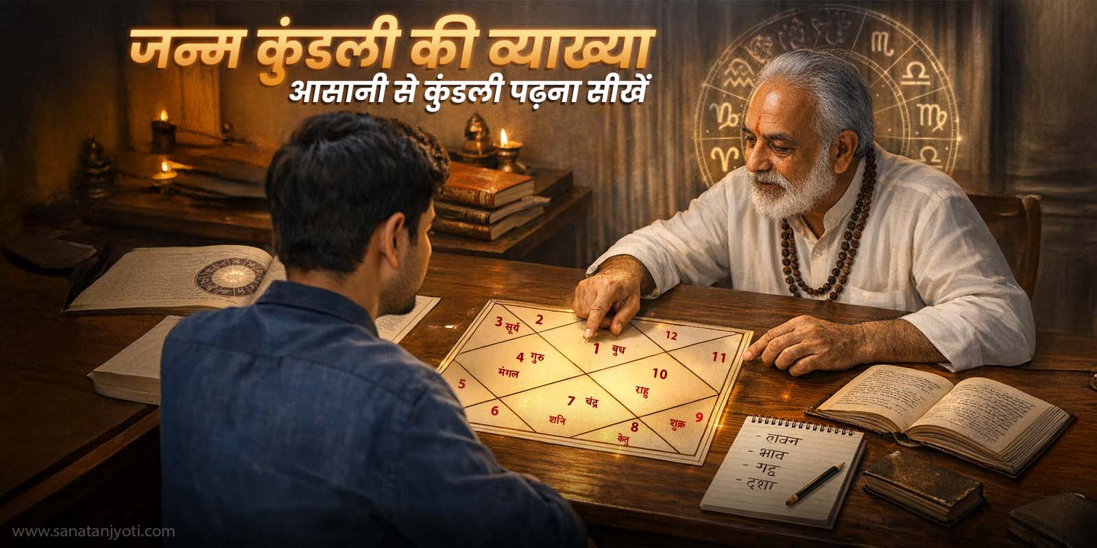 जन्म कुंडली की व्याख्या: आसानी से कुंडली पढ़ना सीखें