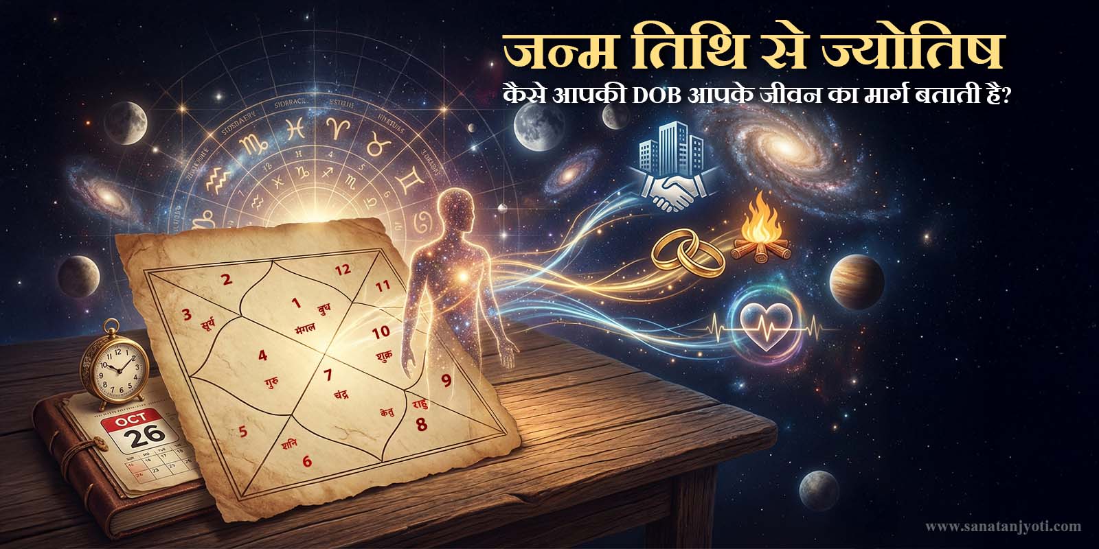 जन्म तिथि से ज्योतिष – कैसे आपकी DOB आपके जीवन का मार्ग बताती है? 