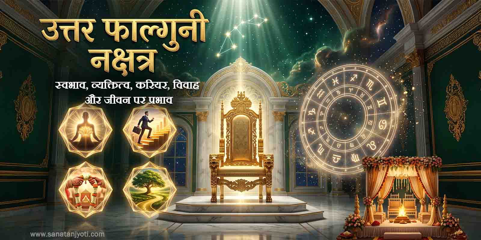 उत्तर फाल्गुनी नक्षत्र: स्वभाव, व्यक्तित्व, करियर, विवाह और जीवन पर प्रभाव