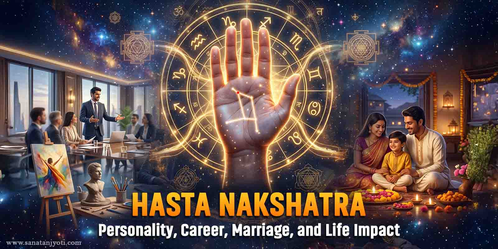 Hasta Nakshatra: Personality, Career, Marriage, and Life Impact
