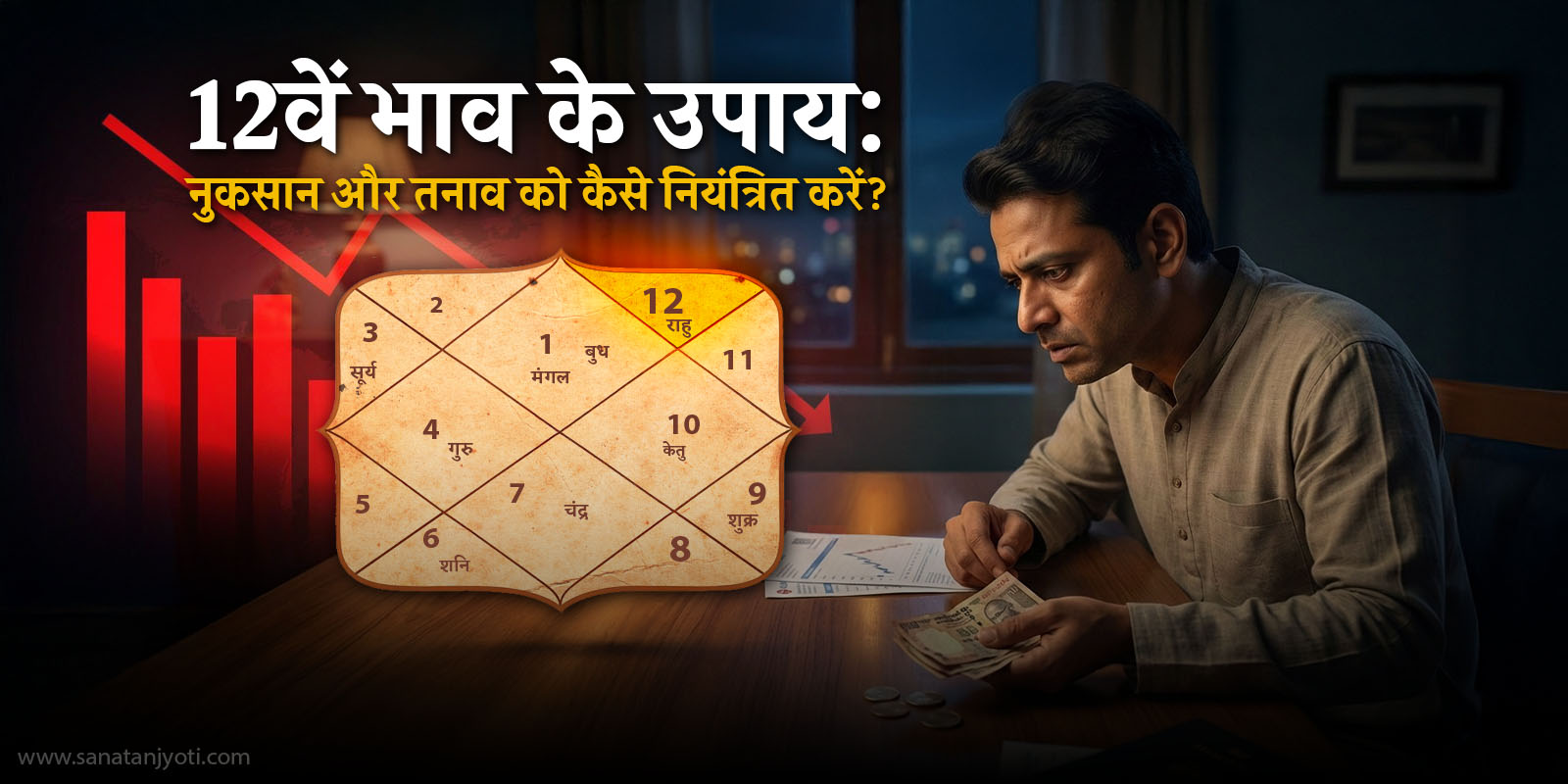 12वें भाव के उपाय: नुकसान और तनाव को कैसे नियंत्रित करें?