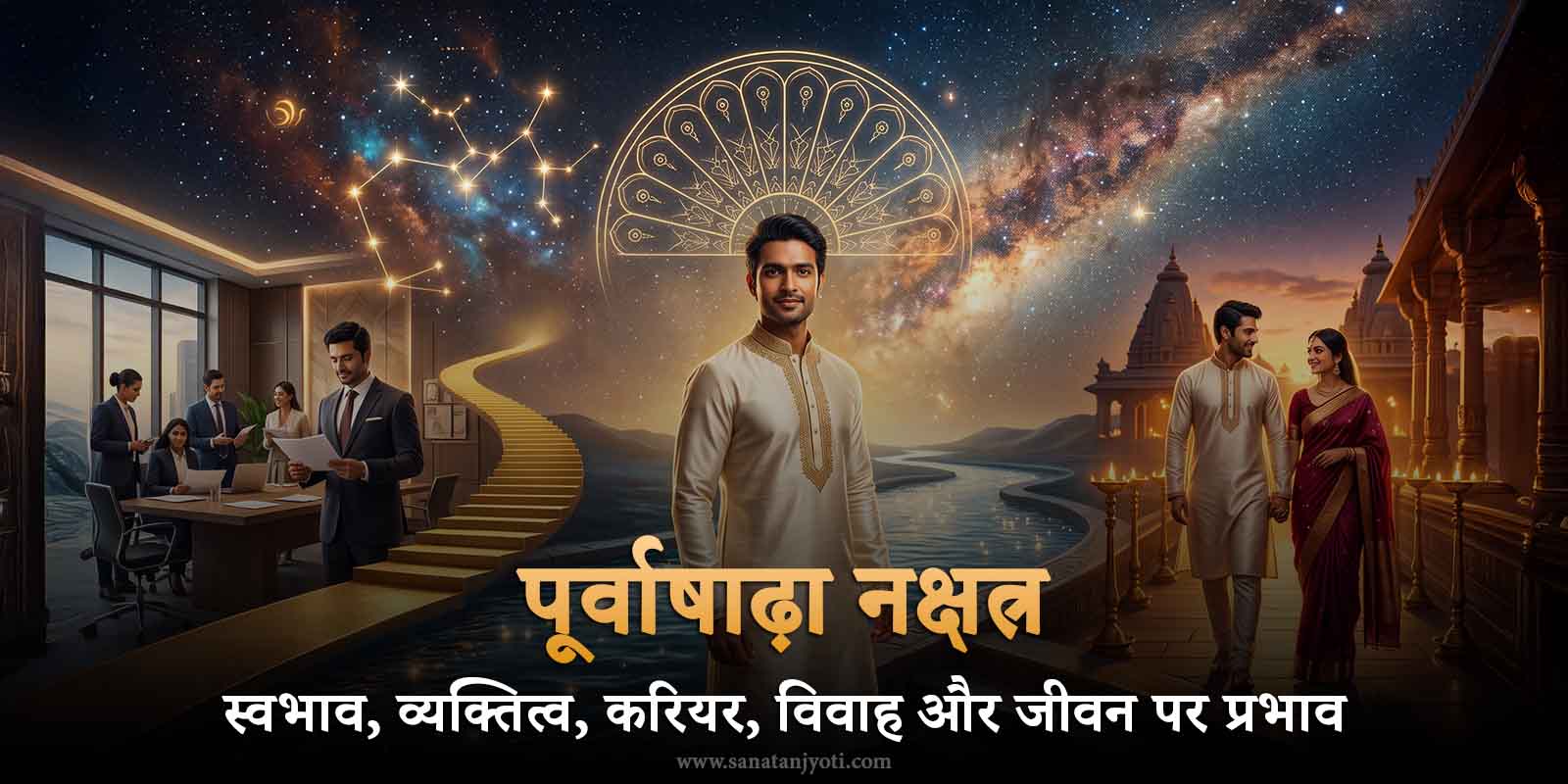 पूर्वाषाढ़ा नक्षत्र: स्वभाव, व्यक्तित्व, करियर, विवाह और जीवन पर प्रभाव