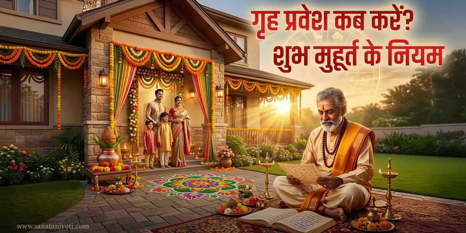 ज्योतिष शास्त्र के अनुसार गृह प्रवेश कब करें? जानिए शुभ मुहूर्त, तिथि, नक्षत्र और लग्न के नियम