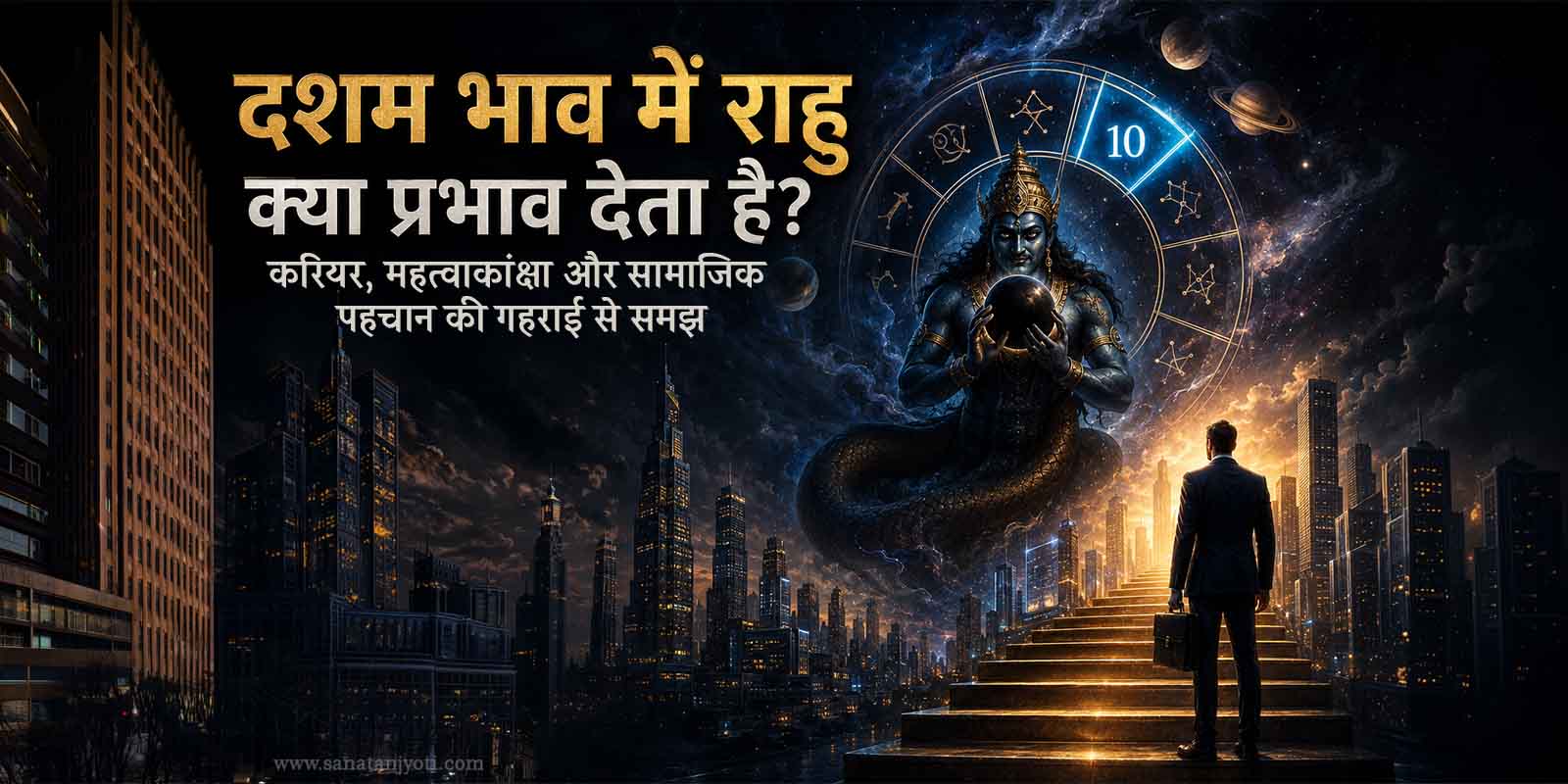 दशम भाव में राहु क्या प्रभाव देता है? करियर, महत्वाकांक्षा और सामाजिक पहचान की गहराई से समझ