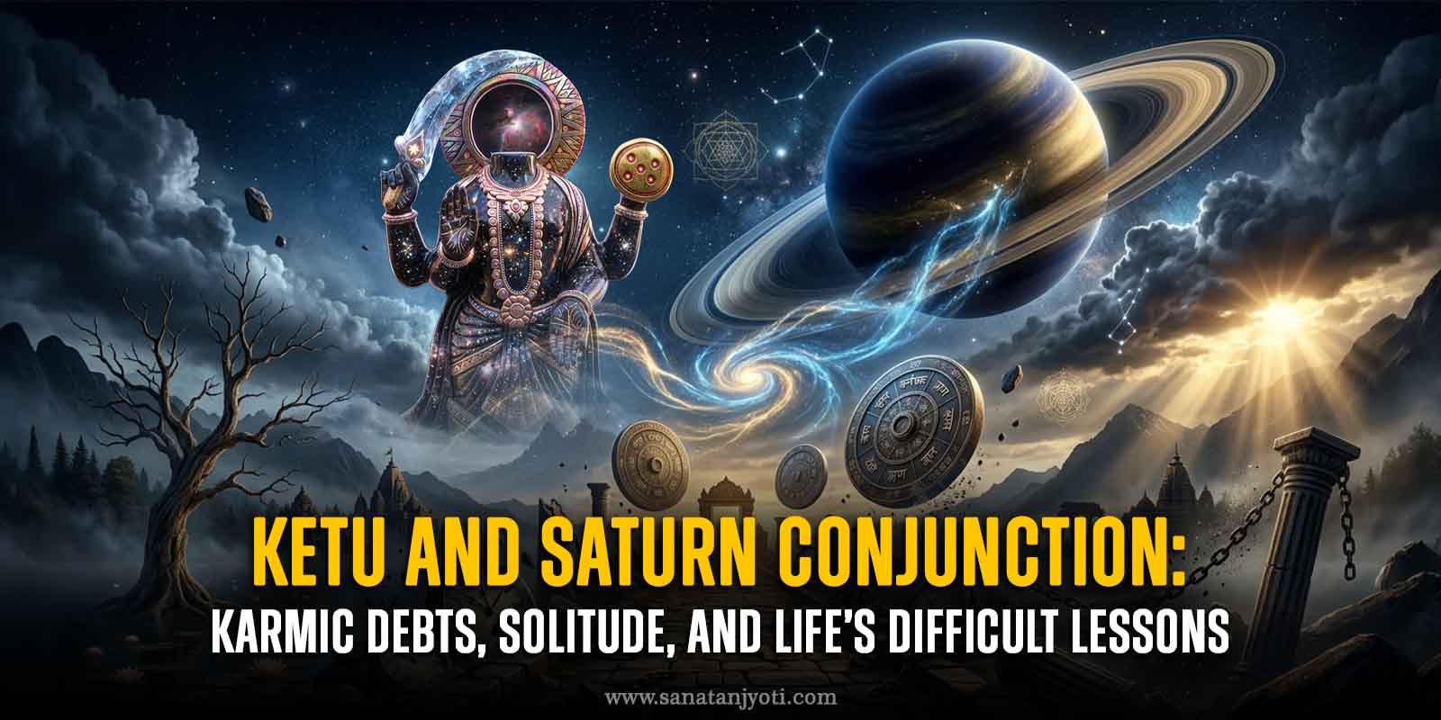 Ketu and Saturn Conjunction: Karmic Debts, Solitude, and Life’s Difficult Lessons