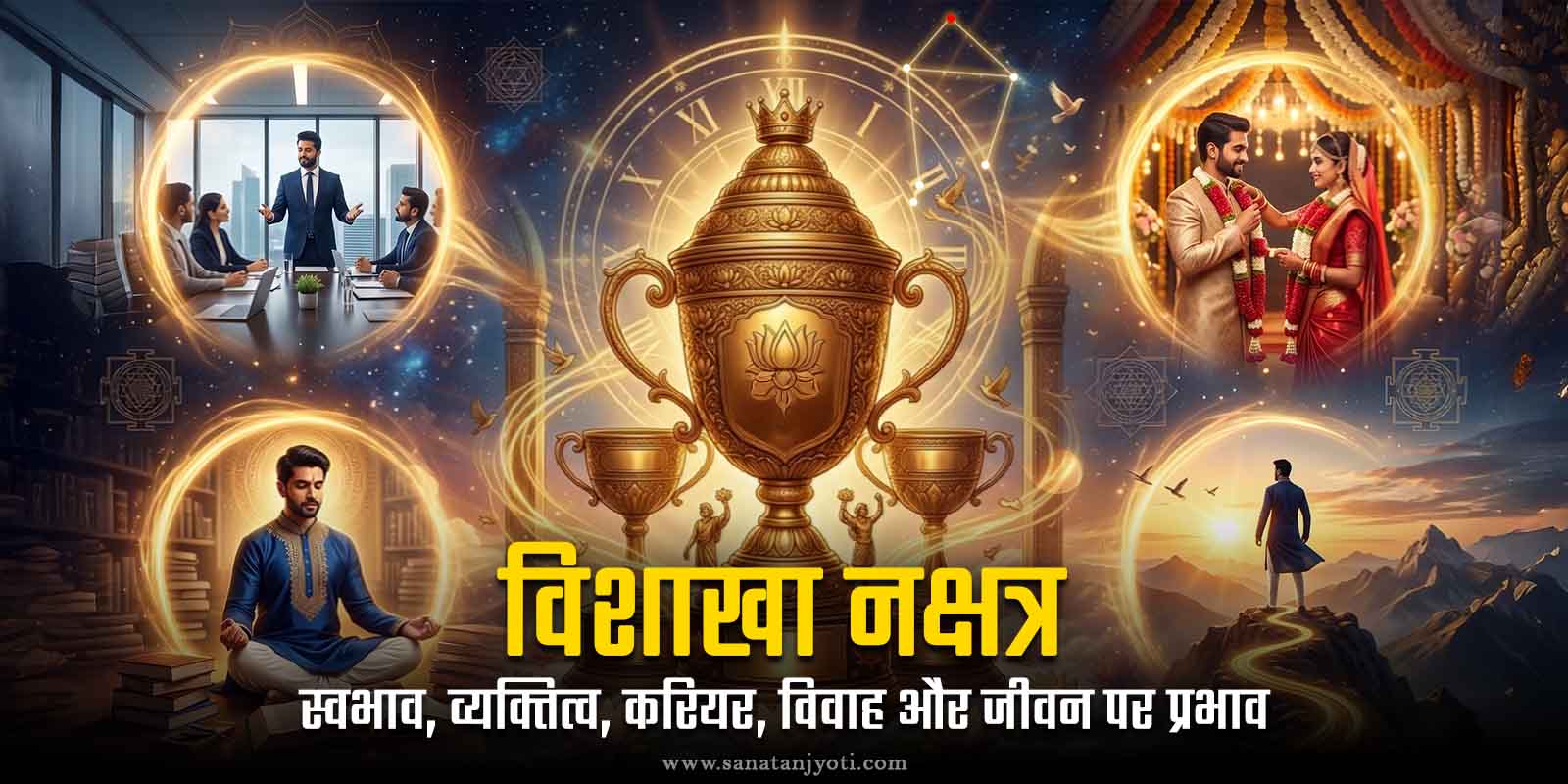 विशाखा नक्षत्र: स्वभाव, व्यक्तित्व, करियर, विवाह और जीवन पर प्रभाव