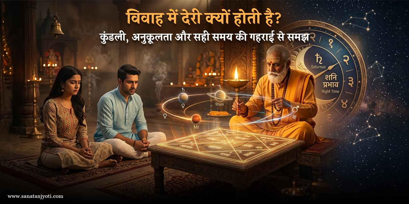 विवाह में देरी क्यों होती है? कुंडली, अनुकूलता और सही समय की गहराई से समझ