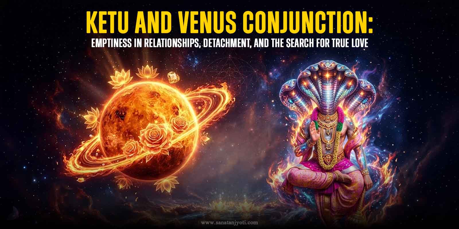 Ketu and Venus Conjunction: Emptiness in Relationships, Detachment, and the Search for True Love