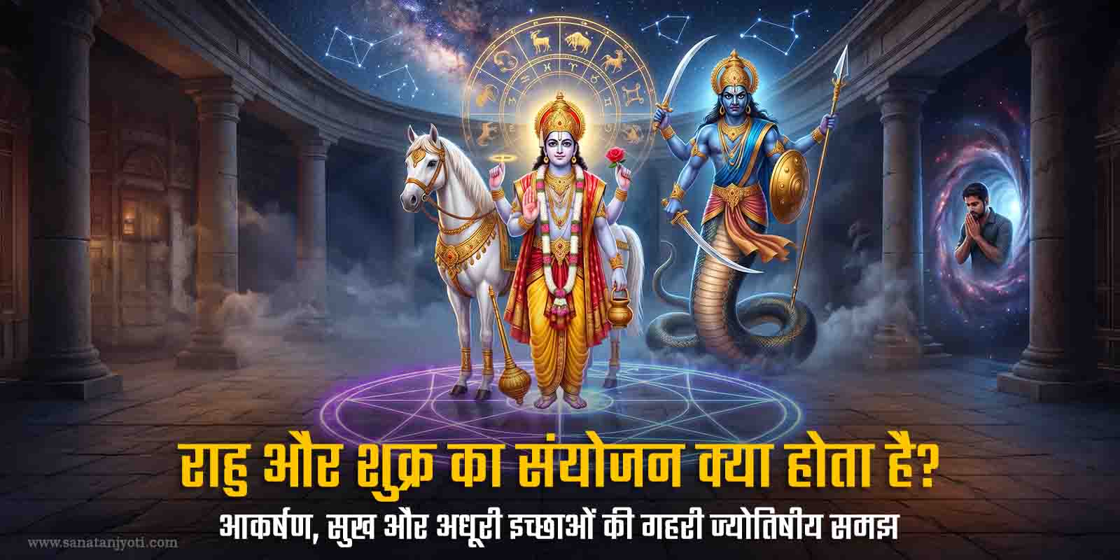 राहु और शुक्र का संयोजन क्या होता है? आकर्षण, सुख और अधूरी इच्छाओं की गहरी ज्योतिषीय समझ