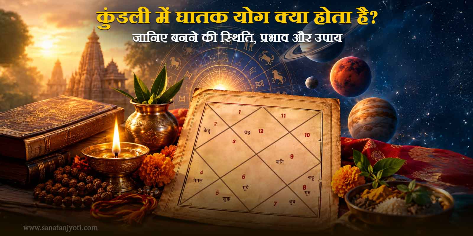 कुंडली में घातक योग क्या होता है? जानिए बनने की स्थिति, प्रभाव और उपाय