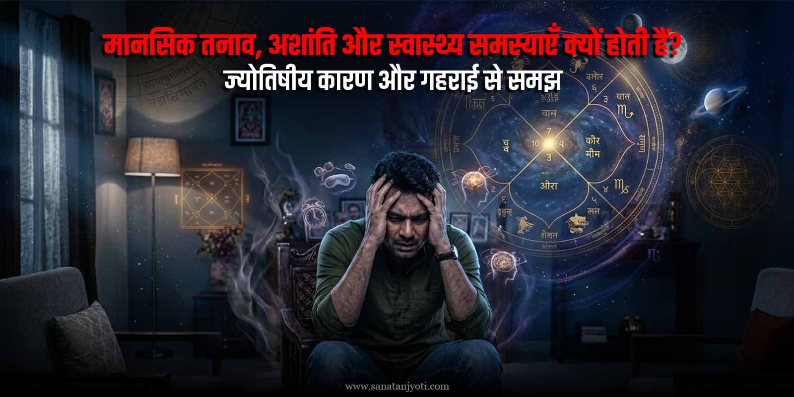 मानसिक तनाव, अशांति और स्वास्थ्य समस्याएँ क्यों होती हैं? ज्योतिषीय कारण और गहराई से समझ