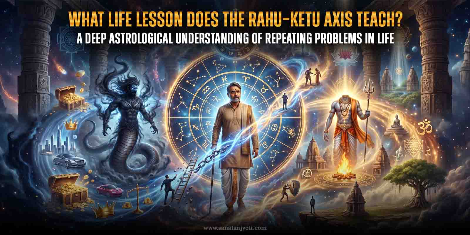 What Life Lesson Does the Rahu–Ketu Axis Teach? A Deep Astrological Understanding of Repeating Problems in Life