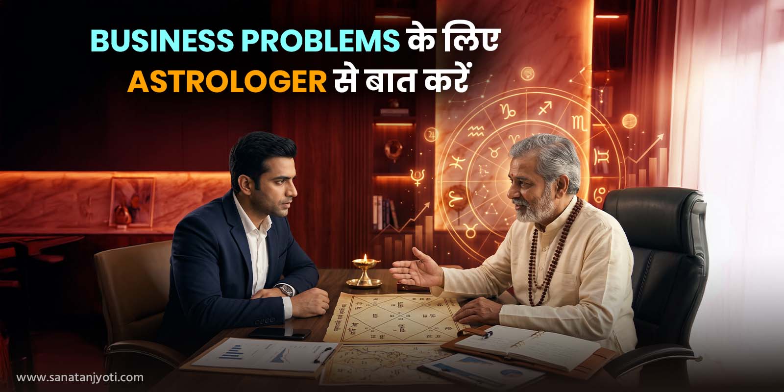 Business Problems के लिए Astrologer से बात करें – Business Growth और सही व्यापारिक निर्णयों के लिए व्यक्तिगत वैदिक ज्योतिष परामर्श