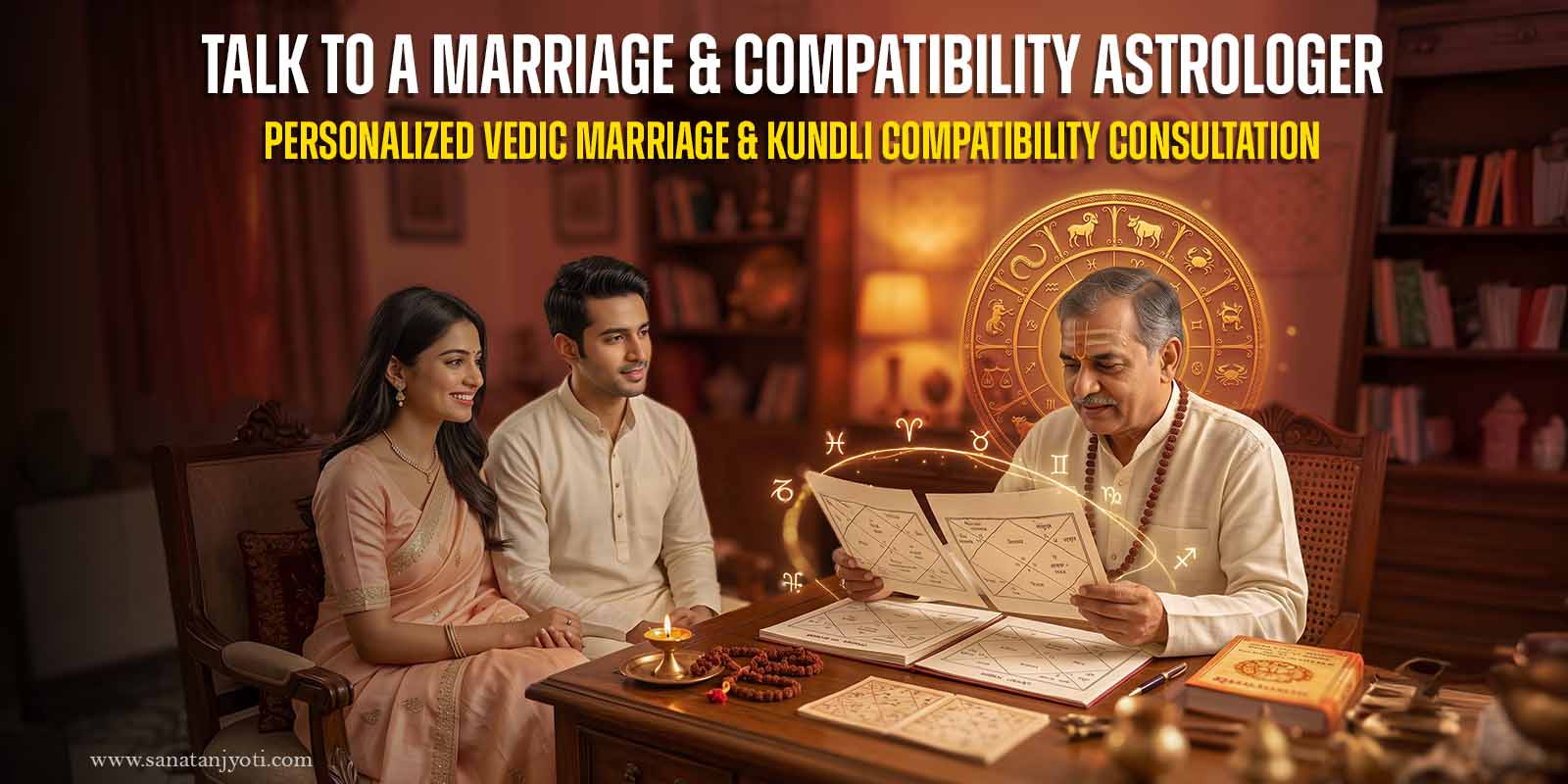 Talk to a Marriage & Compatibility Astrologer – Personalized Vedic Marriage & Kundli Compatibility Consultation