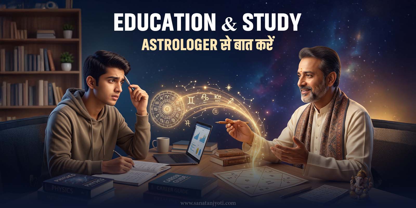 Education & Study Astrologer से बात करें – पढ़ाई, सही विषय और शिक्षा में सफलता के लिए व्यक्तिगत वैदिक ज्योतिष परामर्श