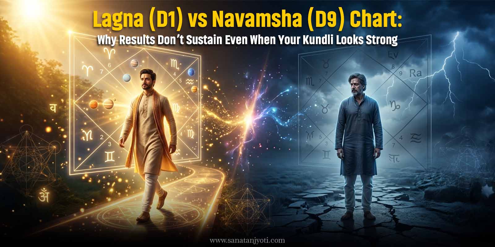 Lagna (D1) vs Navamsha (D9) Chart: Why Results Don’t Sustain Even When Your Kundli Looks Strong