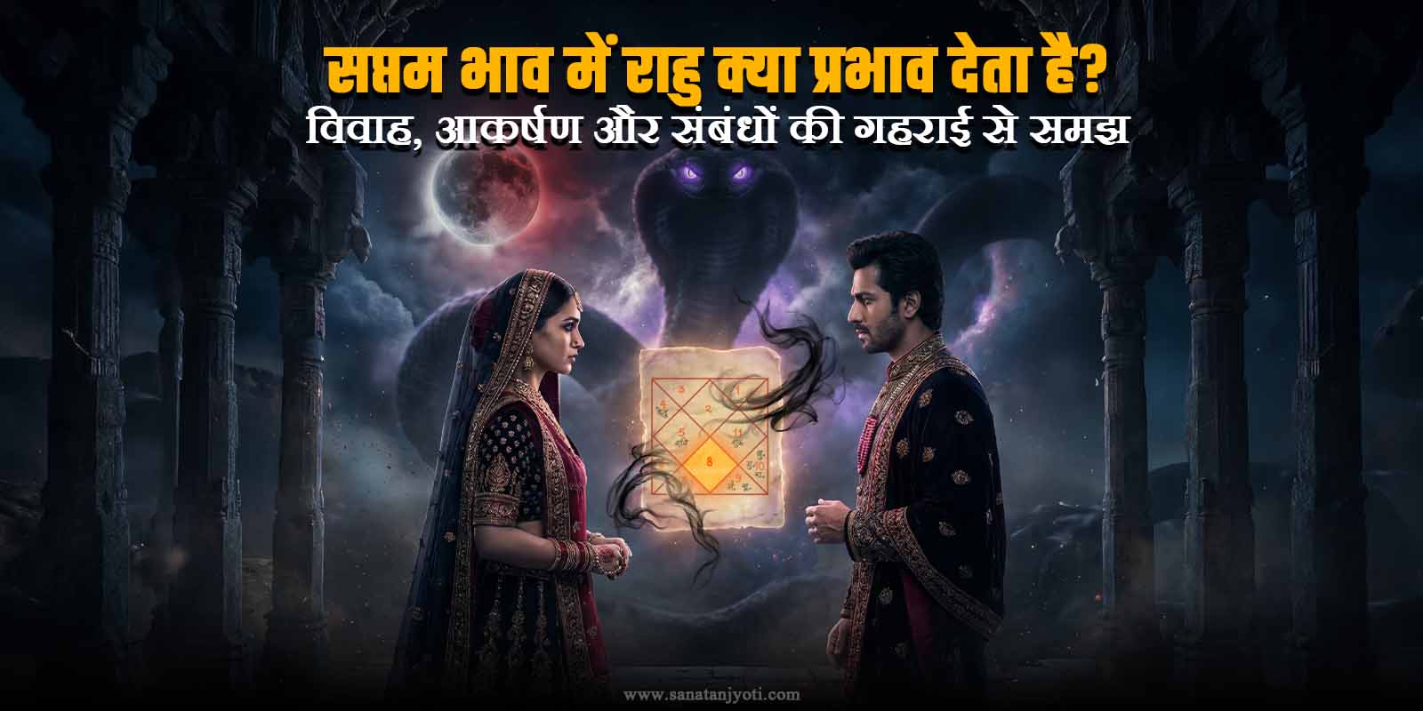सप्तम भाव में राहु क्या प्रभाव देता है? विवाह, आकर्षण और संबंधों की गहराई से समझ