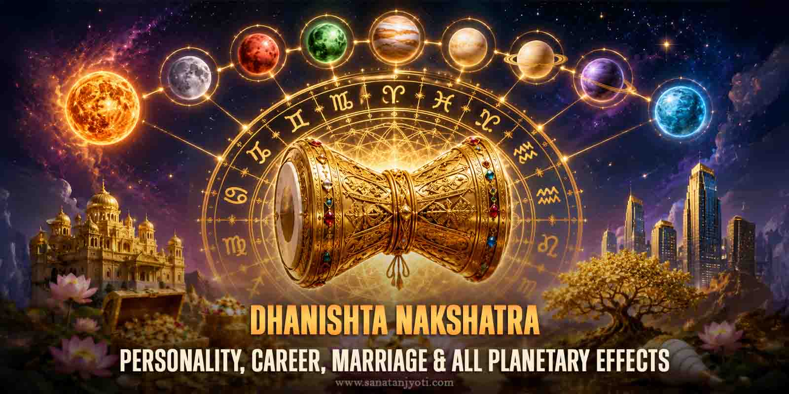 Dhanishta Nakshatra: Personality, Career, Marriage & All Planetary Effects