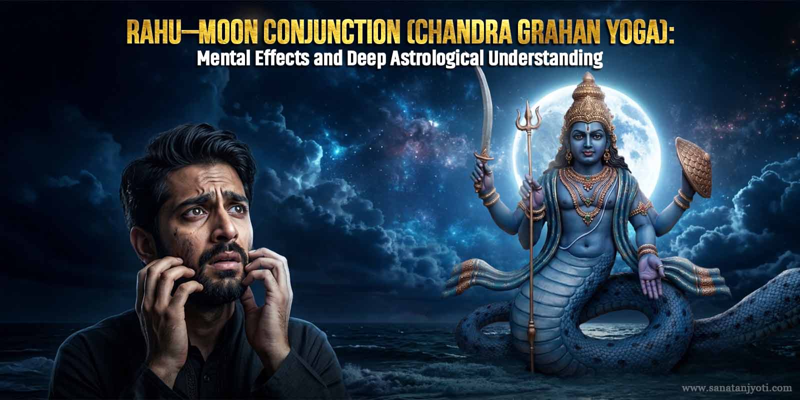 Rahu–Moon Conjunction (Chandra Grahan Yoga): Mental Effects and Deep Astrological Understanding