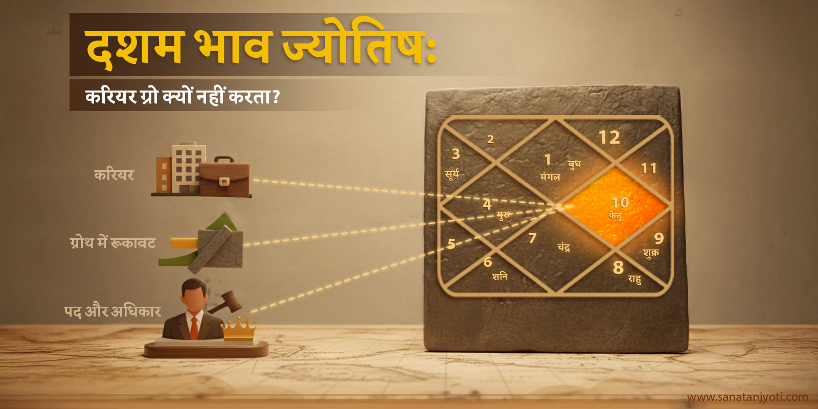 दशम भाव ज्योतिष: करियर ग्रो क्यों नहीं करता? 