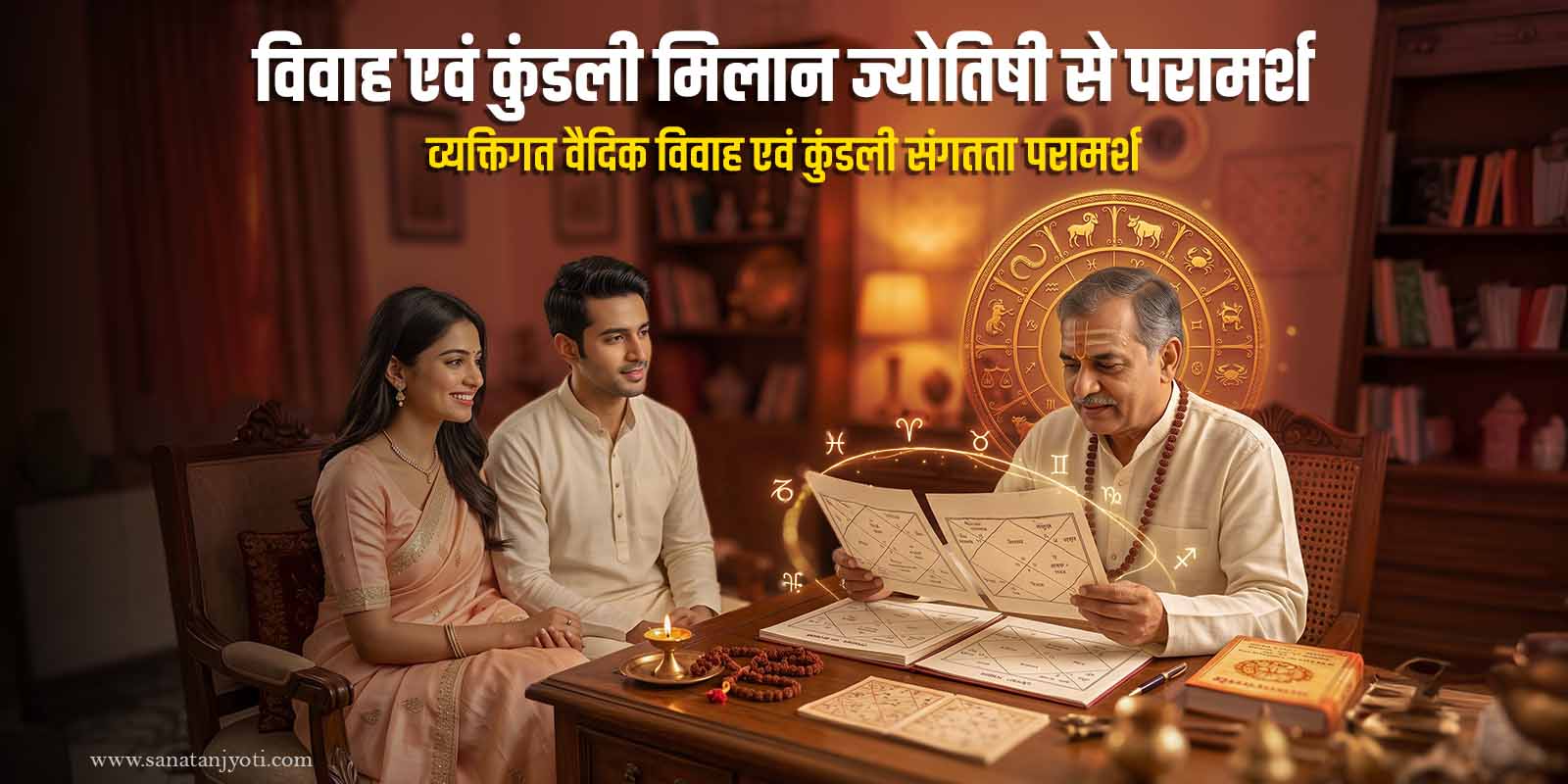 विवाह एवं कुंडली मिलान ज्योतिषी से परामर्श – व्यक्तिगत वैदिक विवाह एवं कुंडली संगतता परामर्श