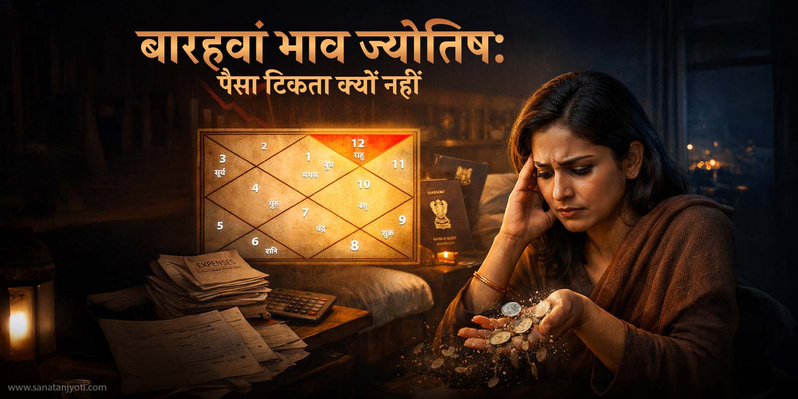 बारहवां भाव ज्योतिष: पैसा टिकता क्यों नहीं? 