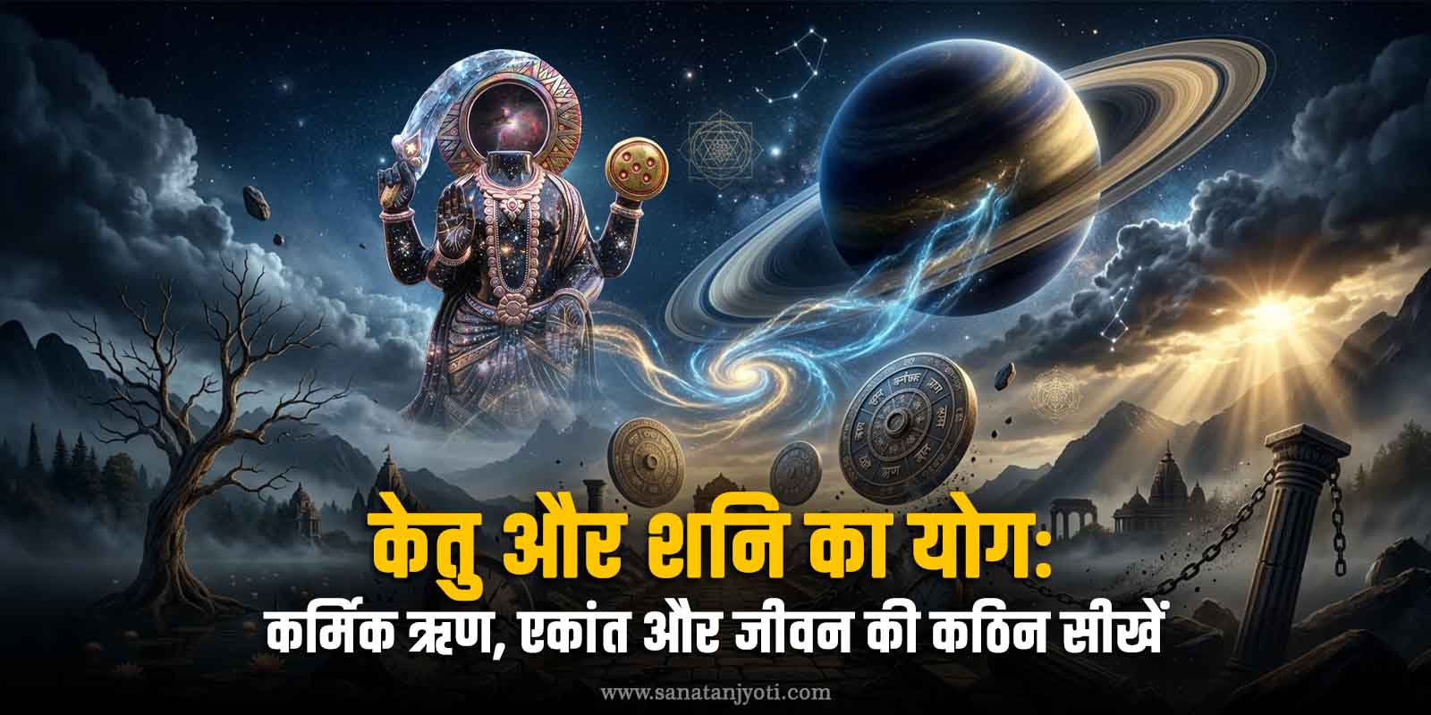 केतु और शनि का योग: कर्मिक ऋण, एकांत और जीवन की कठिन सीखें