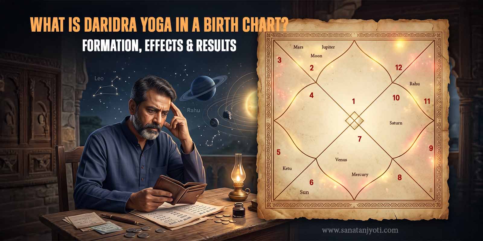 What Is Daridra Yoga in the Birth Chart? Formation, Effects and Results