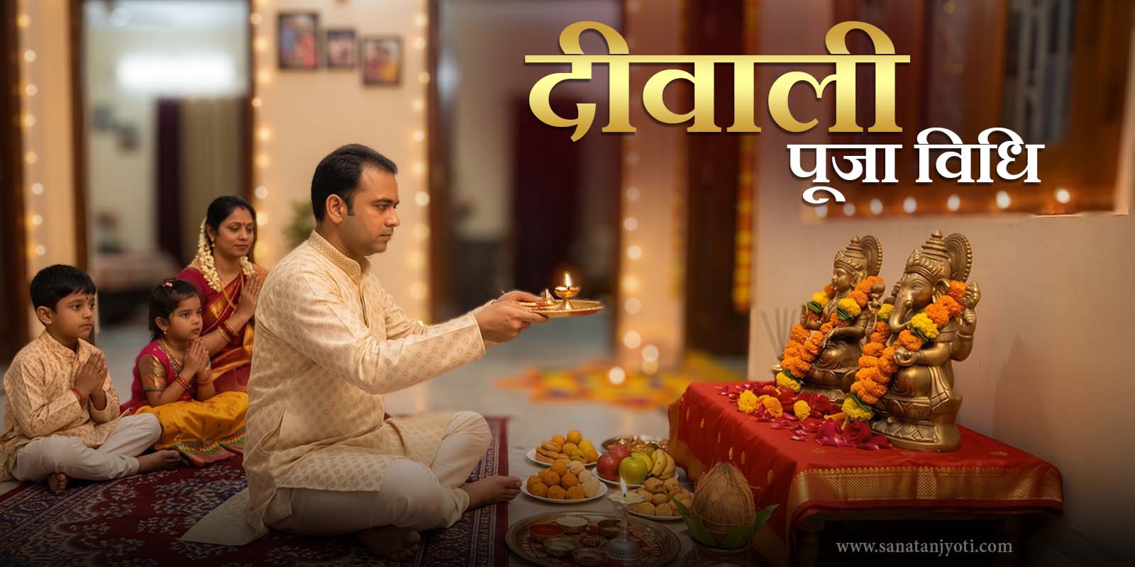 दीवाली पूजा विधि | विस्तृत गणेश-लक्ष्मी पूजा विधि और मंत्र