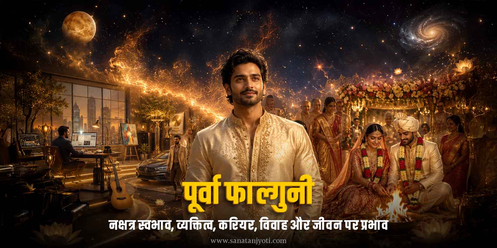 पूर्वा फाल्गुनी: नक्षत्र स्वभाव, व्यक्तित्व, करियर, विवाह और जीवन पर प्रभाव