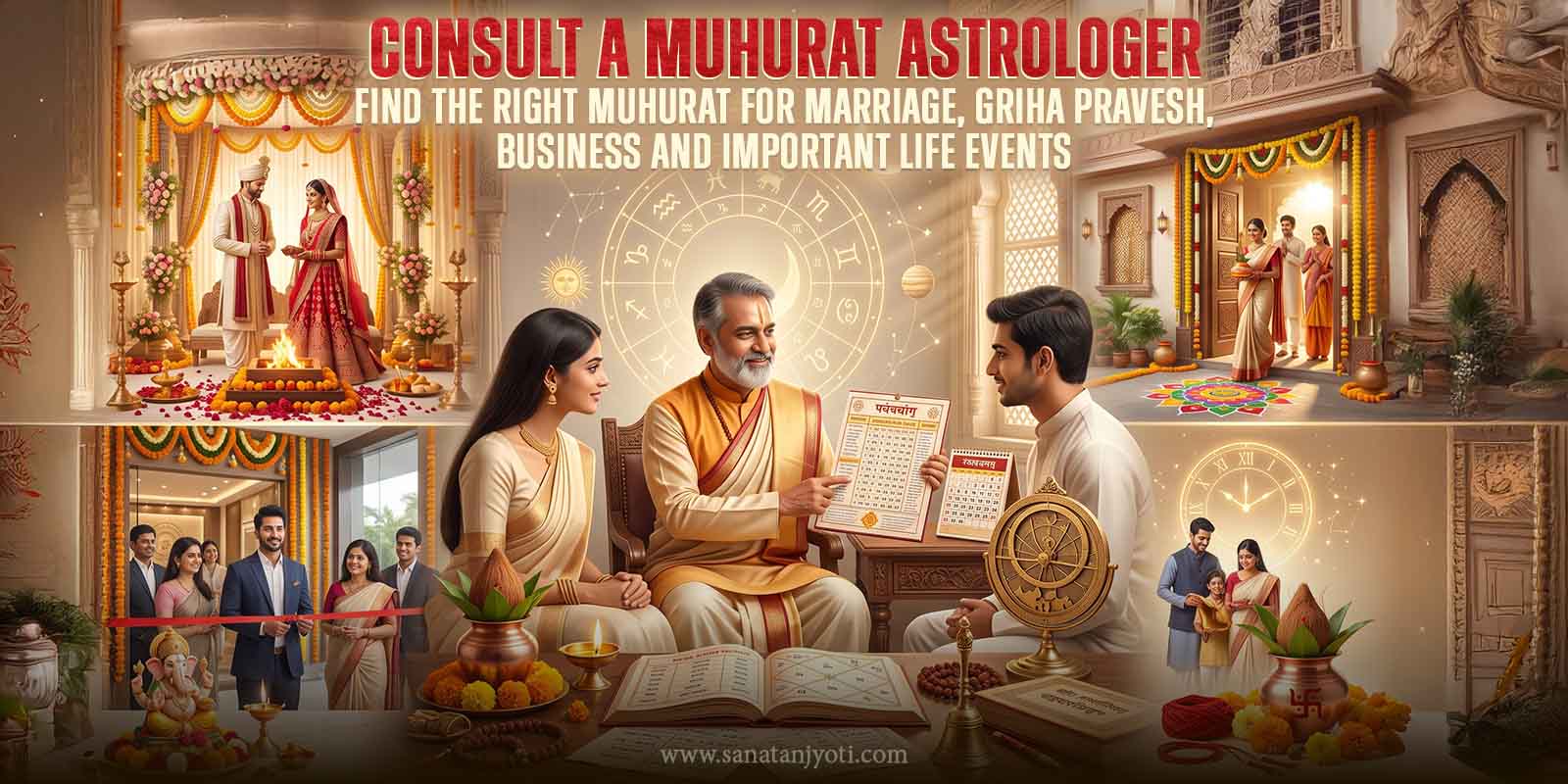 Consult a Muhurat Astrologer – Find the Right Muhurat for Marriage, Griha Pravesh, Business and Important Life Events