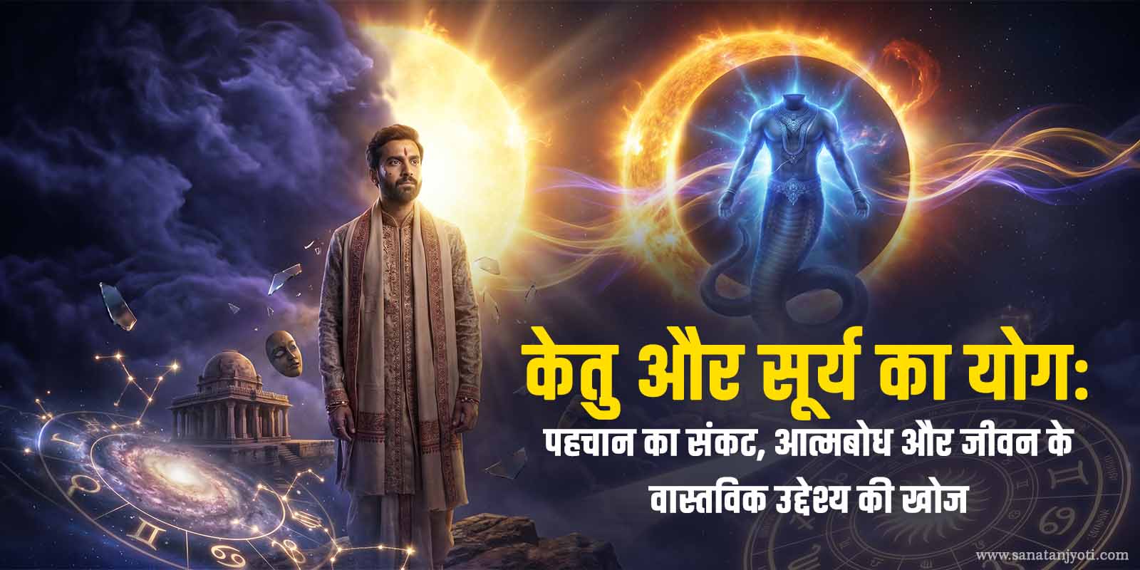 केतु और सूर्य का योग: पहचान का संकट, आत्मबोध और जीवन के वास्तविक उद्देश्य की खोज
